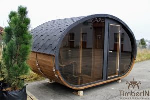 Udendørs Tønde Sauna Oval Hobbit (8)
