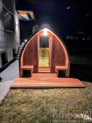 Udendørs Træ Sauna Pod Iglu Kit (5)
