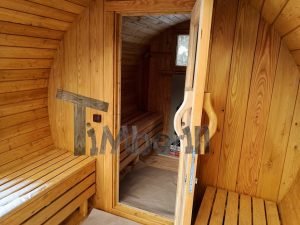 Udendørs Tønde Sauna Med Terrasse Og El Ovn (10)