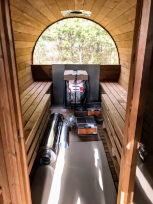 Mobil Udendørs Sauna På Traileren På Hjul – Tønde (1)