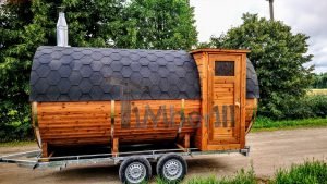 Udendørs Sauna På Traileren Mobil Harvia Ovn Med Omklædningsrum (11)