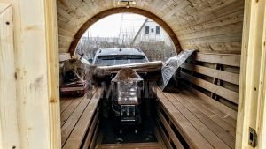 Udendørs Sauna På Traileren Mobil Harvia Ovn Med Omklædningsrum (13)