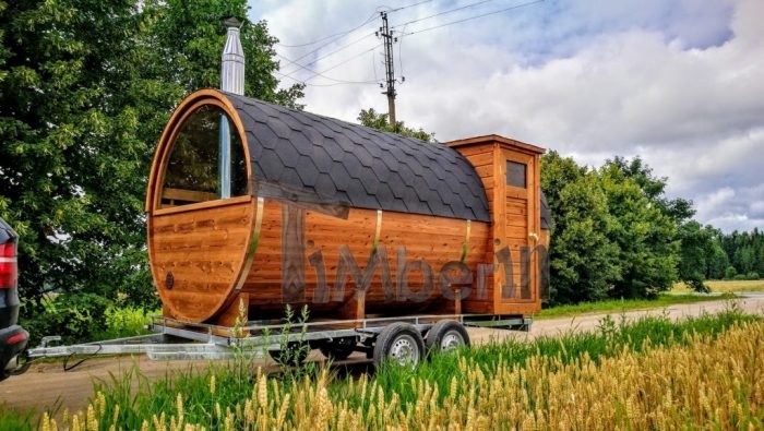 sauna tønde på trailer
