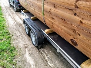 Mobil Rektangulær Udendørs Sauna På Hjul Trailer (25)
