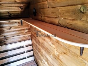 Mobil Rektangulær Udendørs Sauna På Hjul Trailer (32)