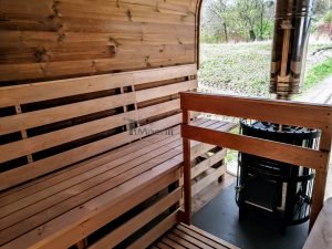 Mobil Rektangulær Udendørs Sauna På Hjul Trailer (41)