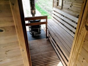 Mobil Rektangulær Udendørs Sauna På Hjul Trailer (47)
