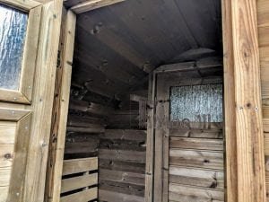 Udendørs Igloo Sauna På Traileren Mobil Harvia Ovn Med Omklædningsrum (23)