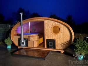 Udendørs Oval Sauna Med Integreret Spabad (25)