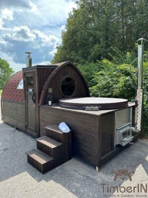 2 I 1 Igloo Sauna Med Glasfiber Spabad (1)