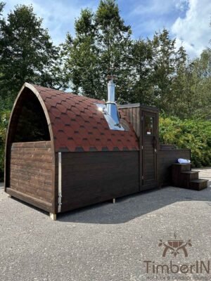 2 I 1 Igloo Sauna Med Glasfiber Spabad (4)