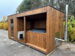 Moderne Have Sauna Med Jacuzzi (5)